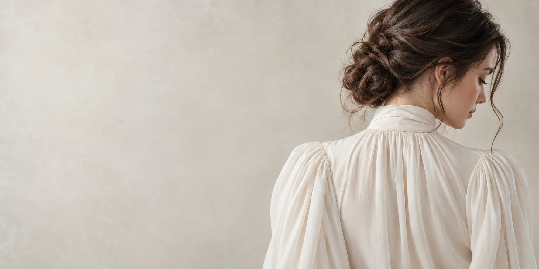 A soft editorial portrait inviting you to imagine your own story.